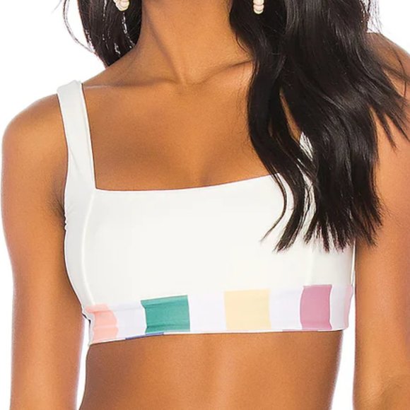 Tularosa Other - Tularosa Mack Swim Bikini Top Rainbow Stripe Large